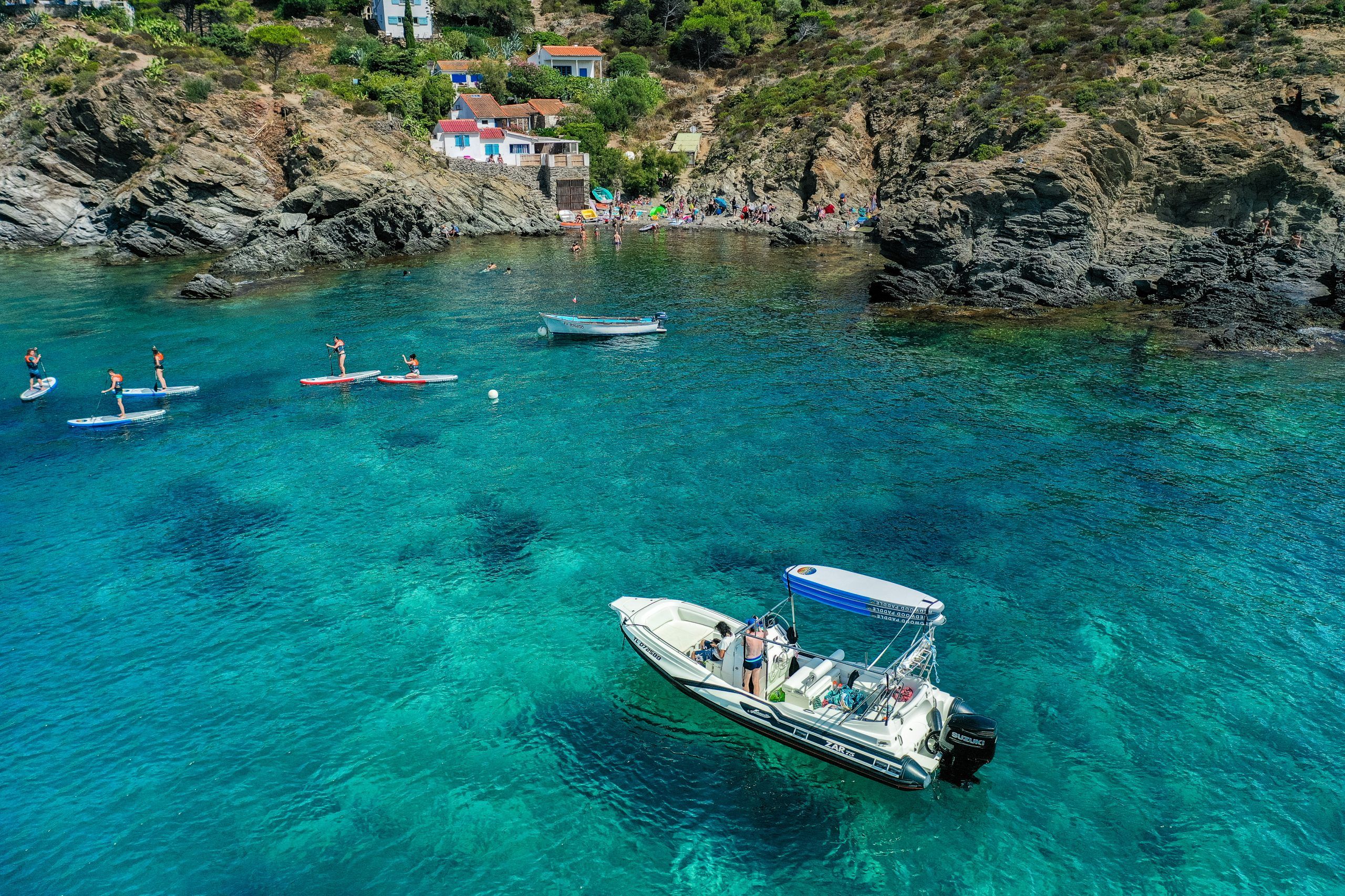 Balade en mer - stand up paddle - baie de paulilles - activites nautiques