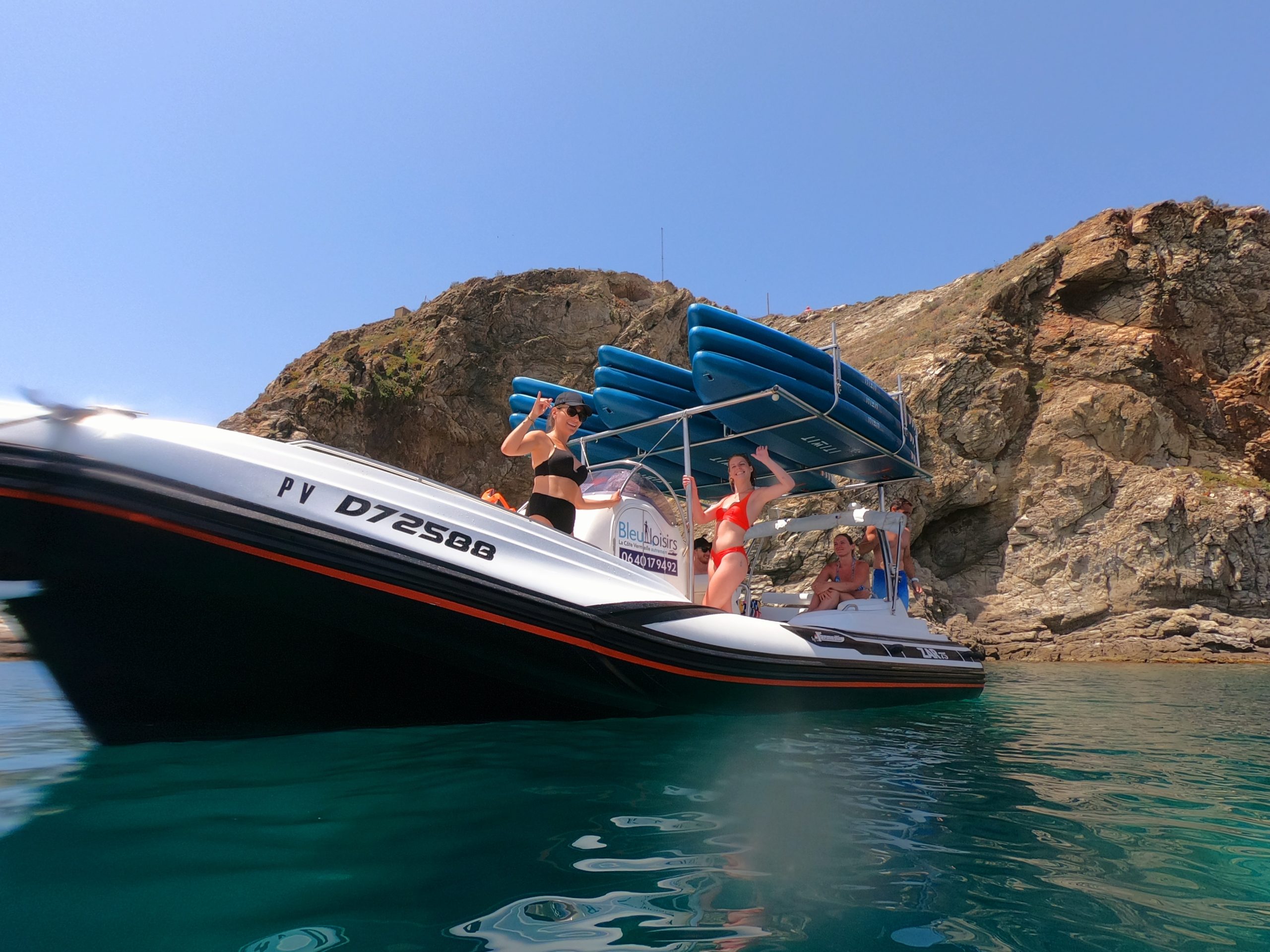 zar formenti - balade en bateau - pyrenees orientales - baie de paulilles - stand up paddle